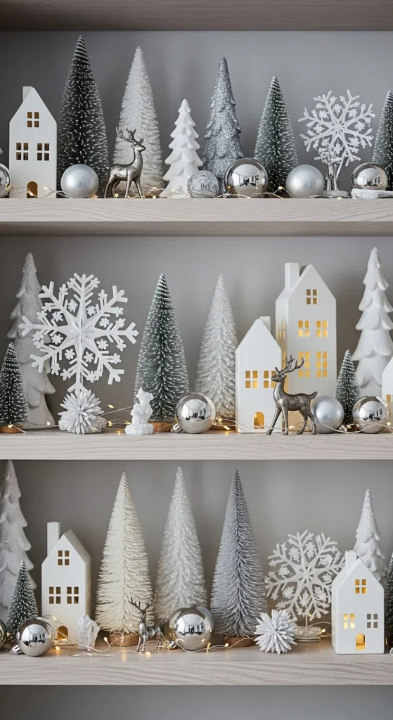 Winter Wonderland Shelf Styling