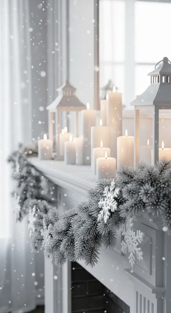Winter Wonderland White Mantel