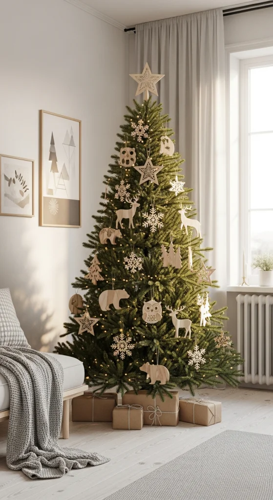 Wooden Scandinavian Ornaments