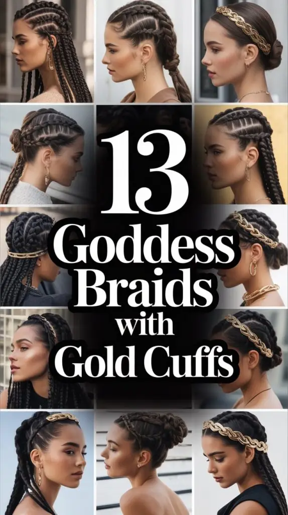 Goddess Braids with Gold Cuffs