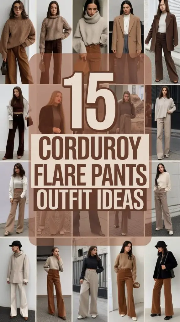 Corduroy Flare Pants Outfit Ideas