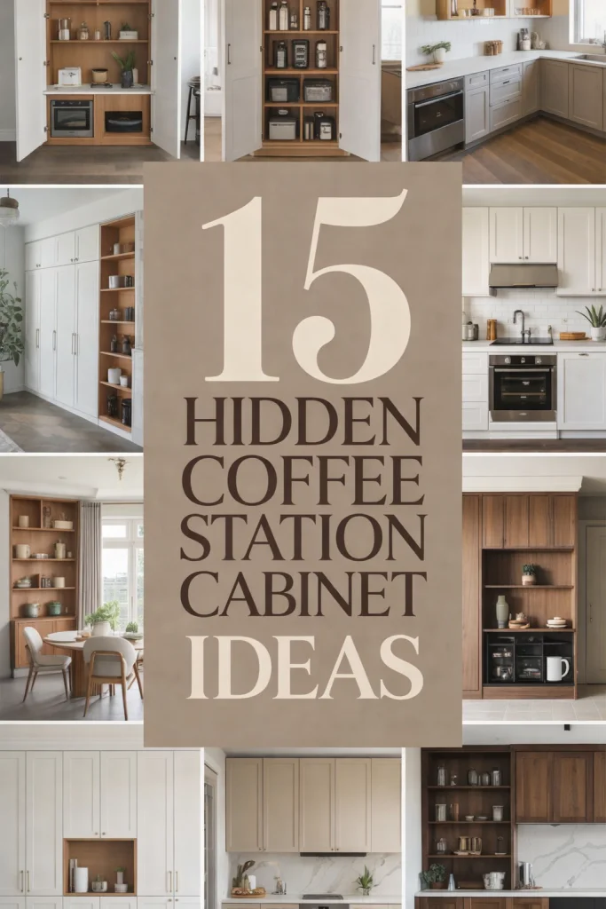 Hidden Coffee Station Cabinet Ideas