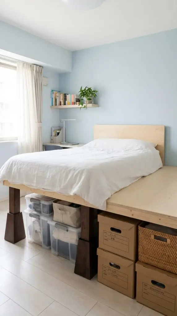 Bed Risers to Create Extra Space