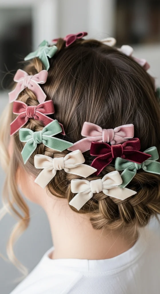 Braided Crown With Bow Accents