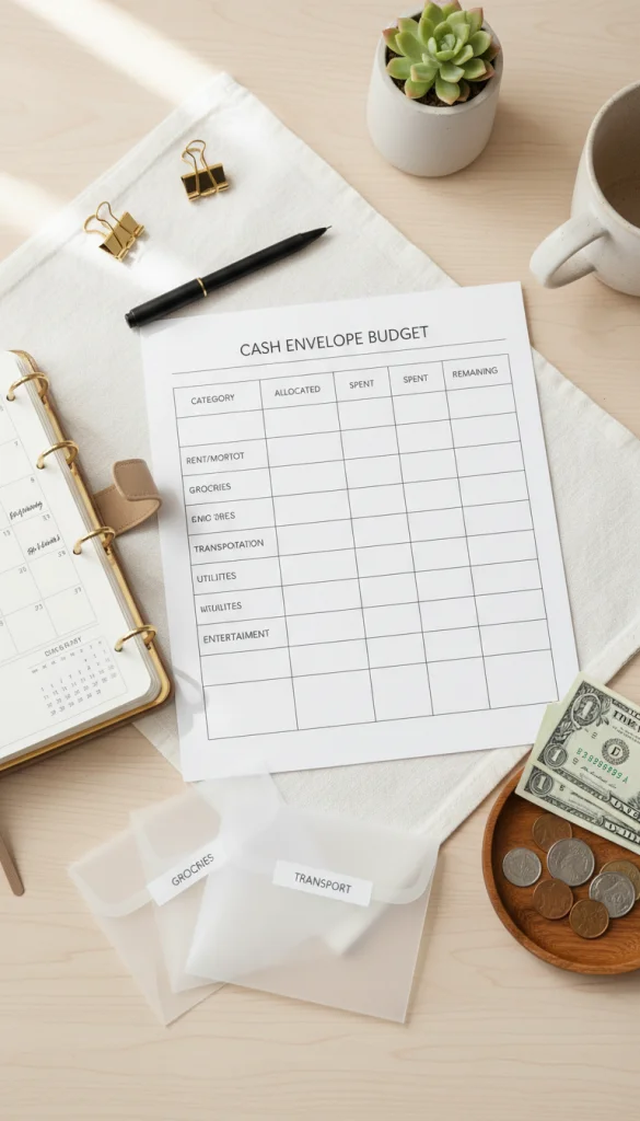 Cash Envelope Tracker Printable