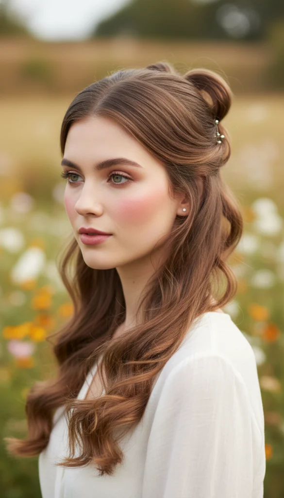 Classic Half-Up Heart Hairstyle