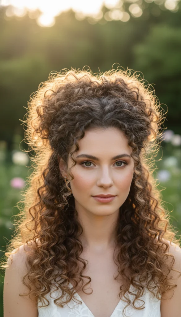 Curly Half-Up Heart Hairstyle