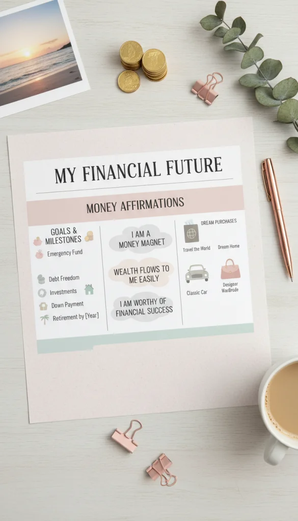 Financial Vision Board Printable