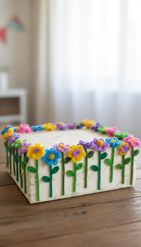Floral Border Gift Wrap Design