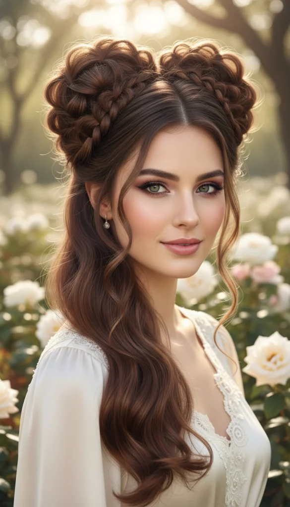 Half-Up Heart Hairstyle for Long Hair