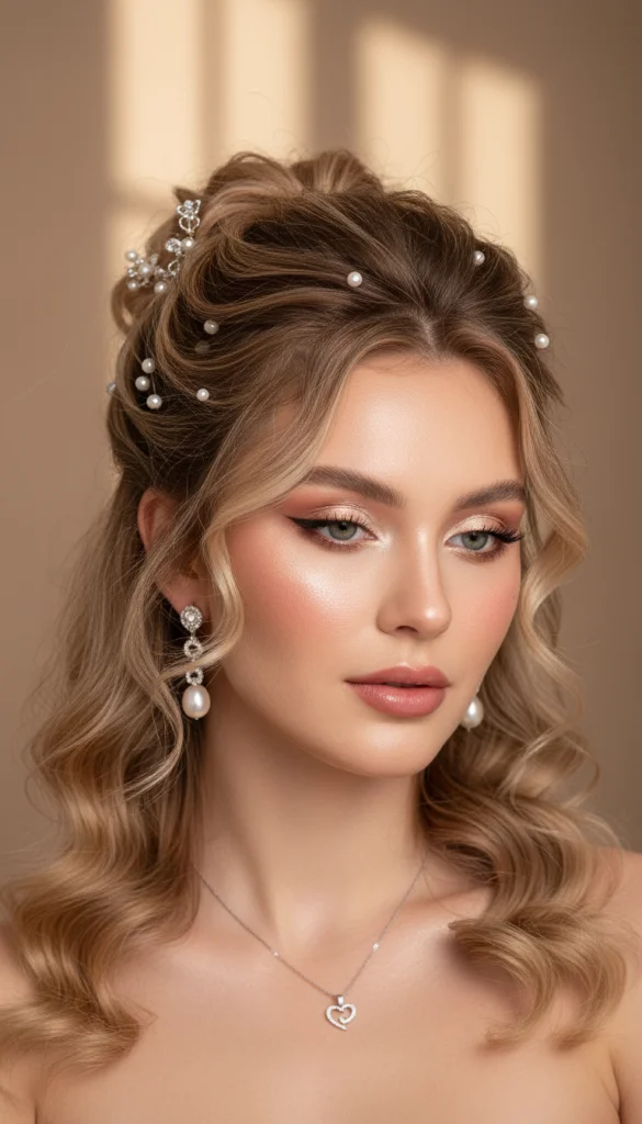 Half-Up Heart Hairstyle with Accessories
