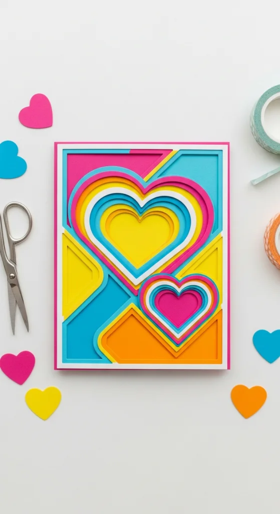Heart-Shaped Pop Art Cards