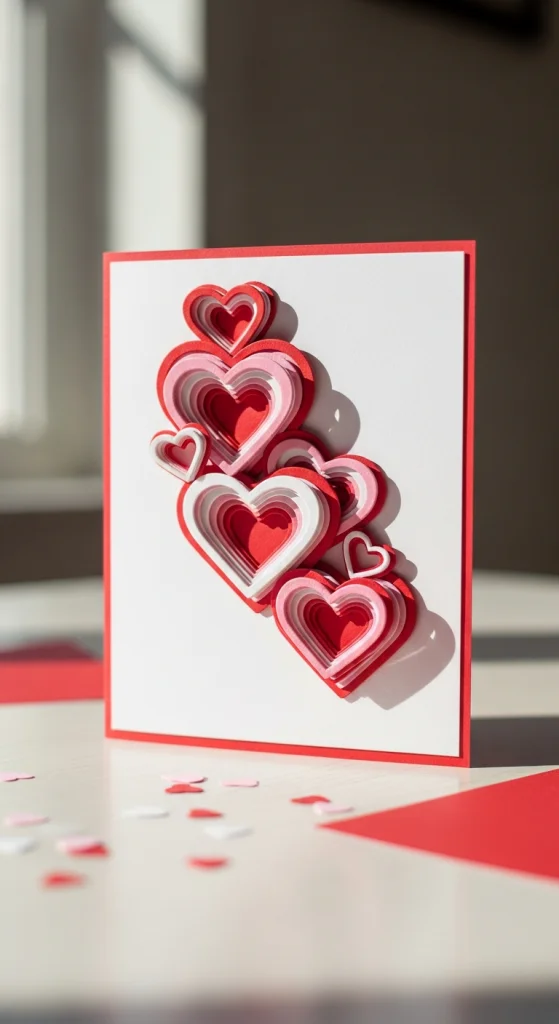 Layered Heart Cutout Cards