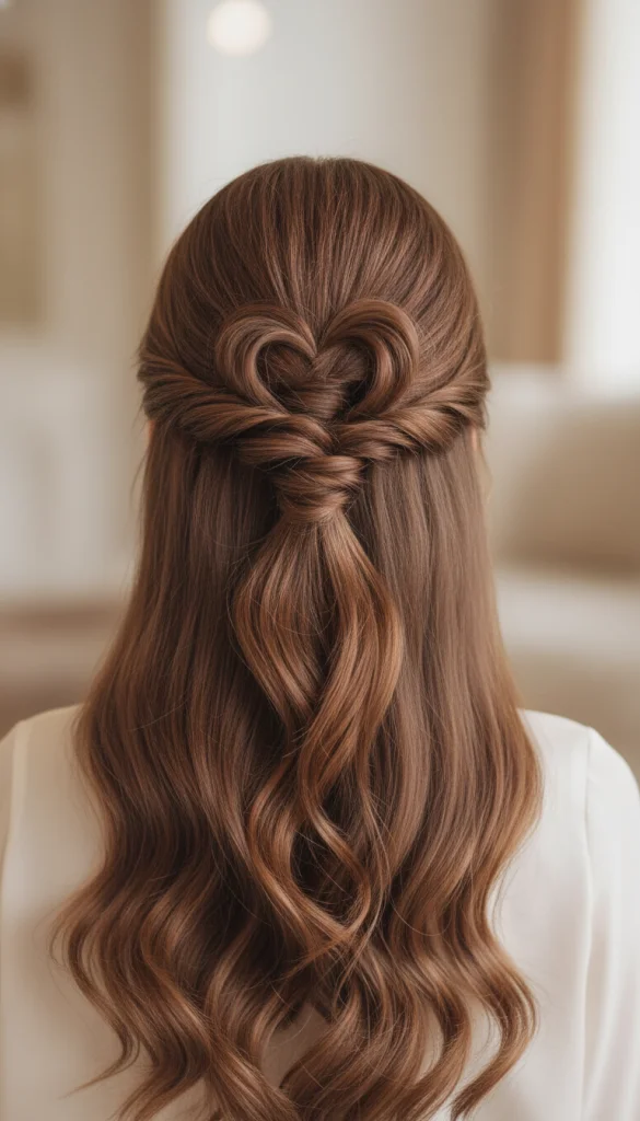 Low Placement Heart Hairstyle