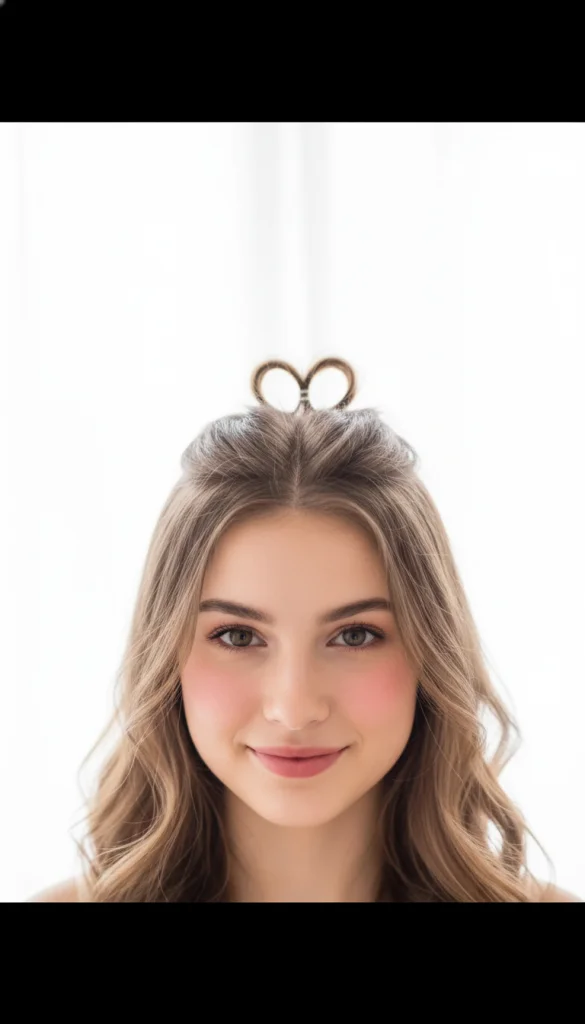 Mini Heart Half-Up Hairstyle