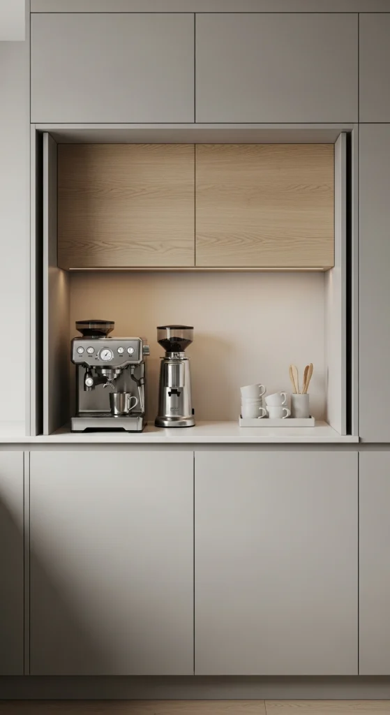Minimalist Flat-Panel Coffee Cabinet