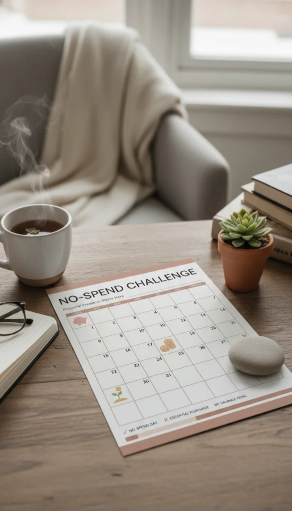 No-Spend Challenge Printable