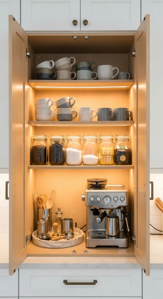 Pantry Coffee Station Cabinet