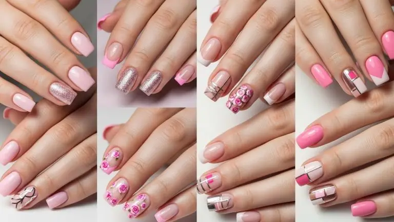 Pink French Tip Nail Designs