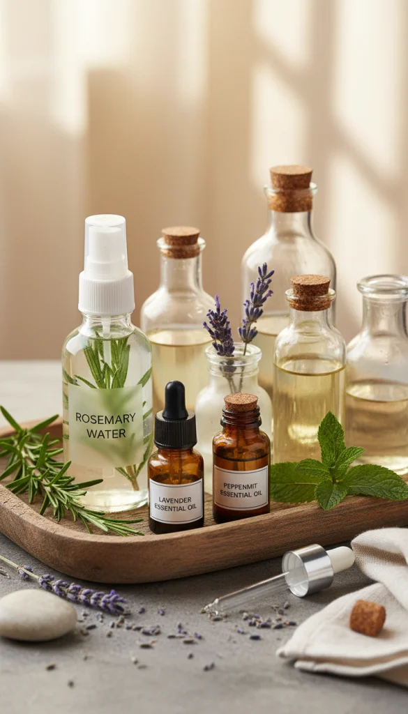 Rosemary Water with Essential Oils