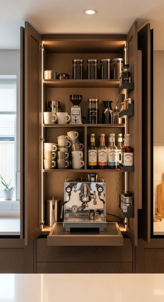 Tall Cabinet Coffee Bar