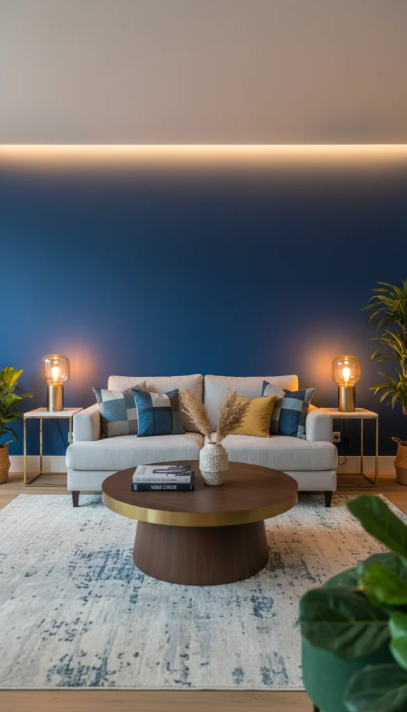 Blue Paired With Warm Lighting