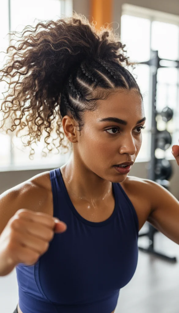 Braided High Ponytail Combo