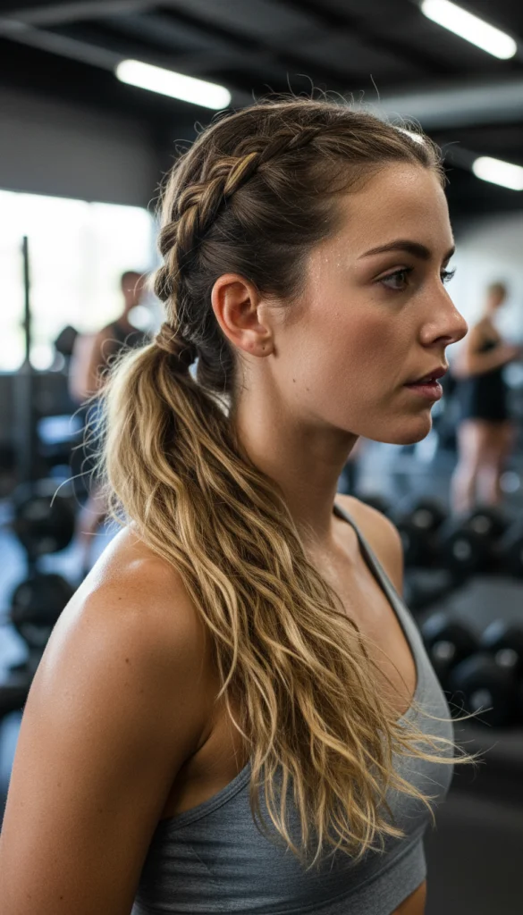 Half-Up Braided Ponytail