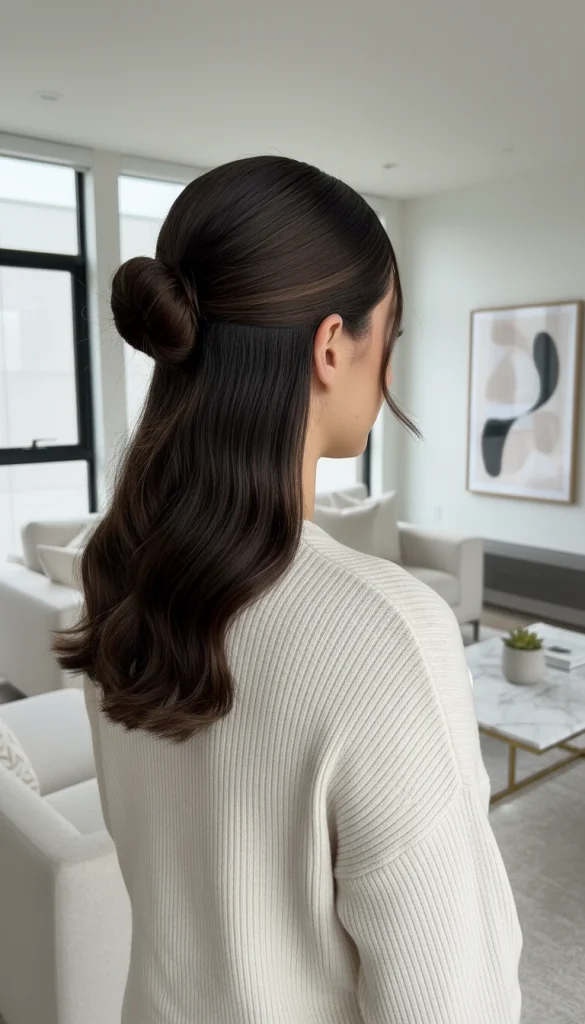 Half-Up Sleek Bun