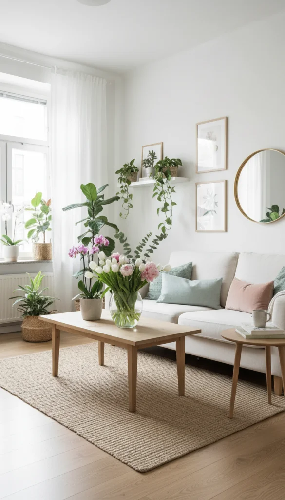 Introduce Fresh Flowers or Greenery