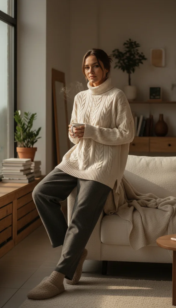 Knit Sweater and Relaxed Pants