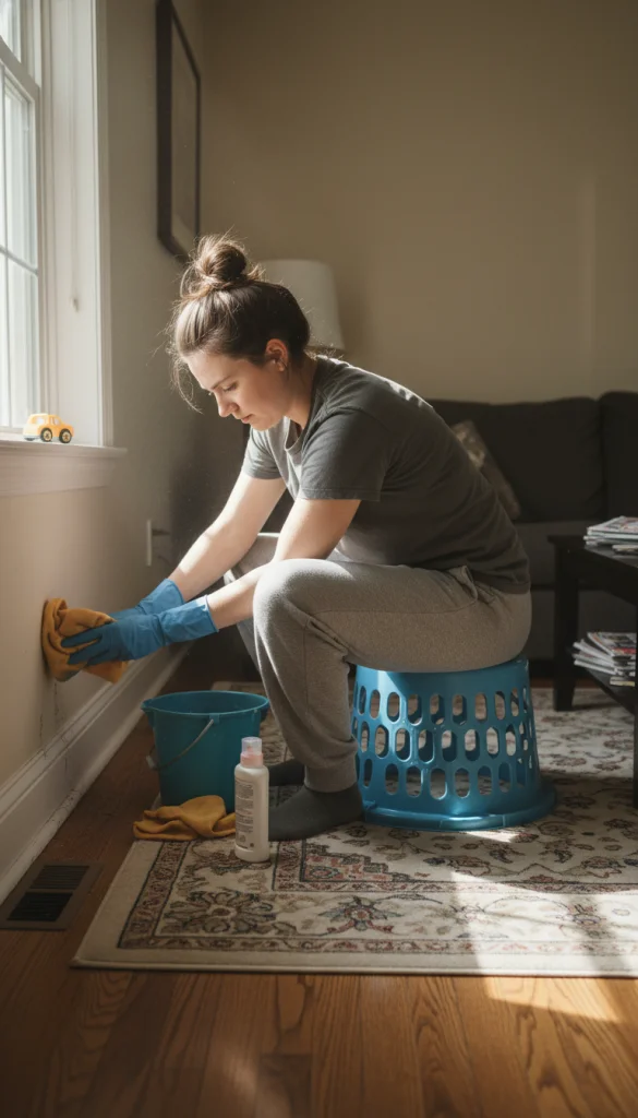 Laundry Basket Knee Saver Hack