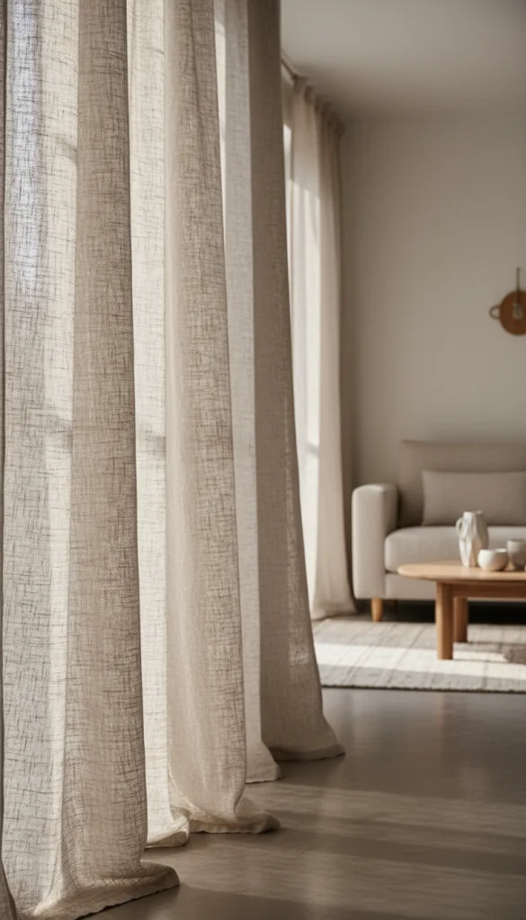 Linen Curtains with Subtle Texture