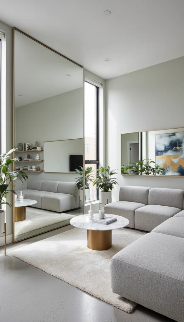 Oversized Mirrors for Depth