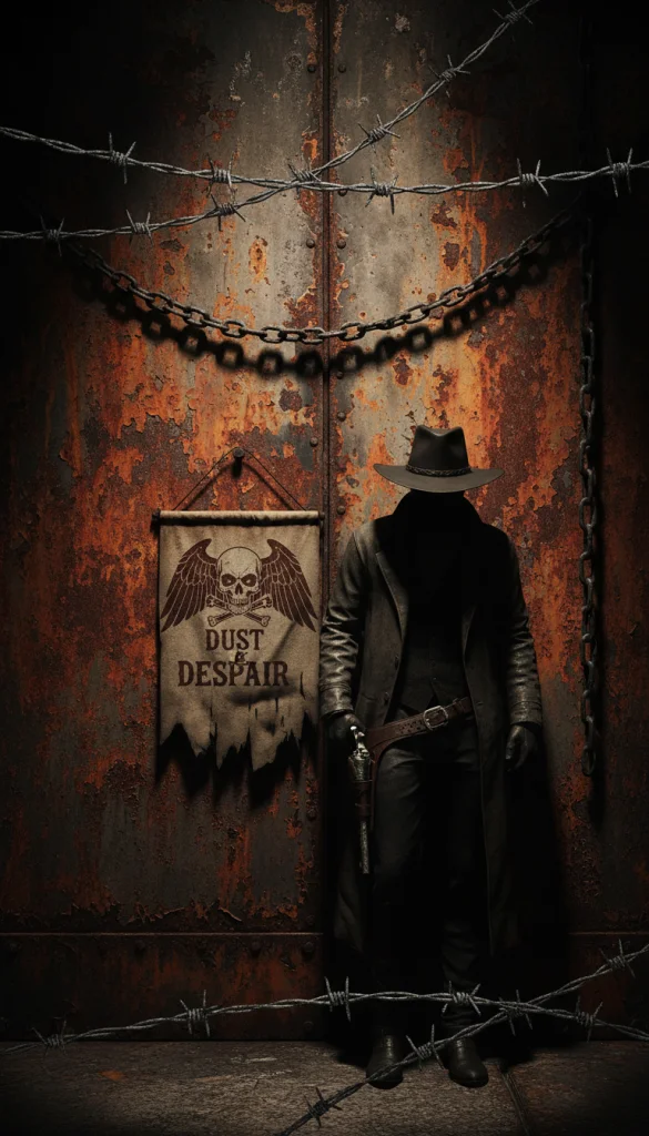 Rusted Metal and Barbed Wire