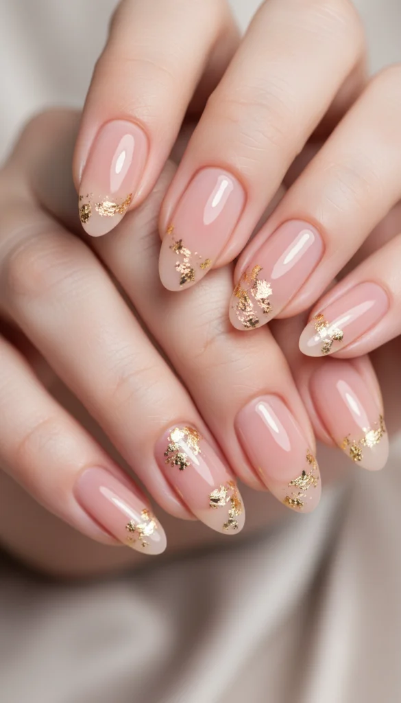 Soft Pink with Gold Foil Accents
