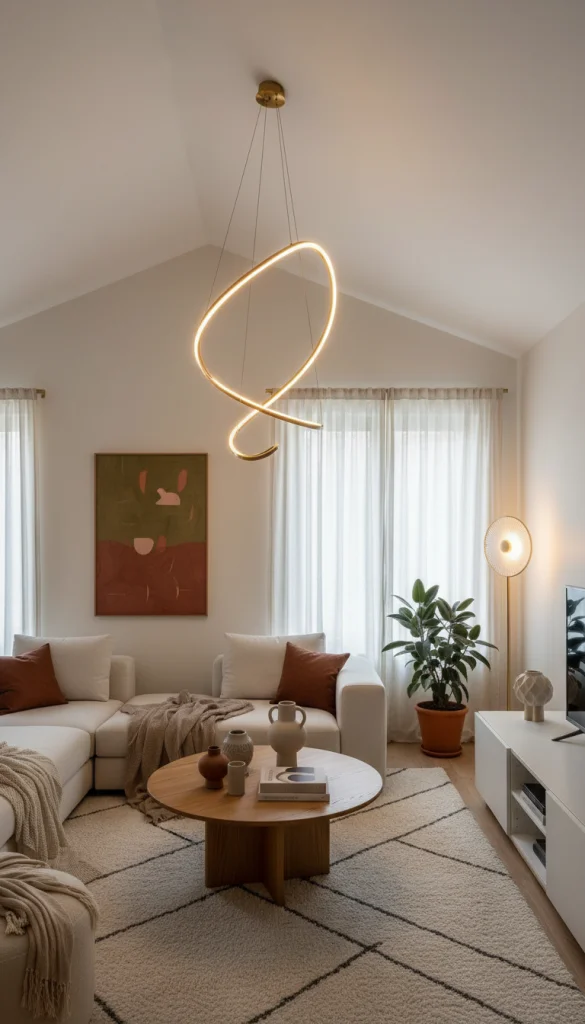 Statement Lighting Over Decor Clutter