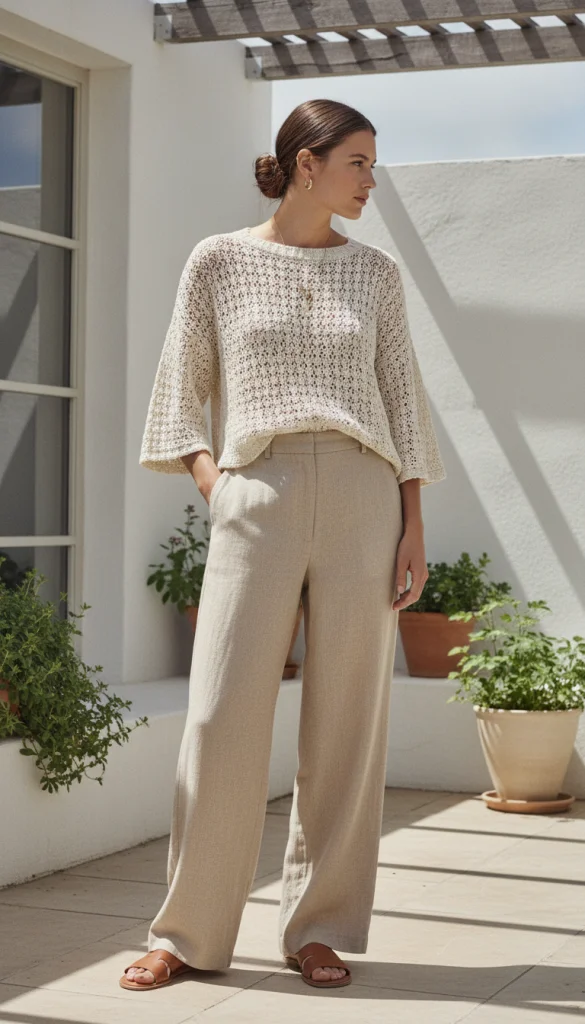 Textured Knitwear for Warm Weather