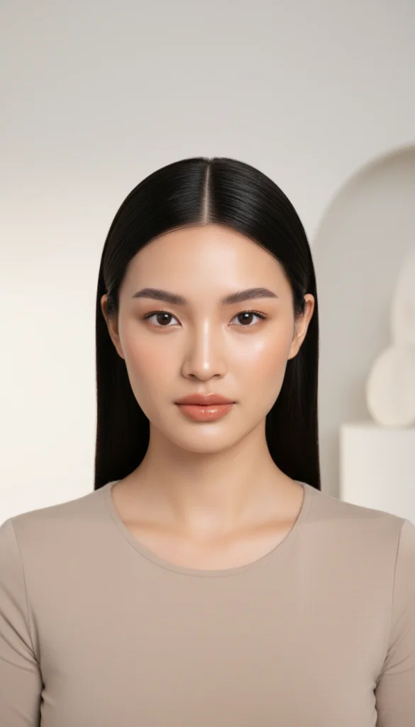 Try a Sleek Middle Part