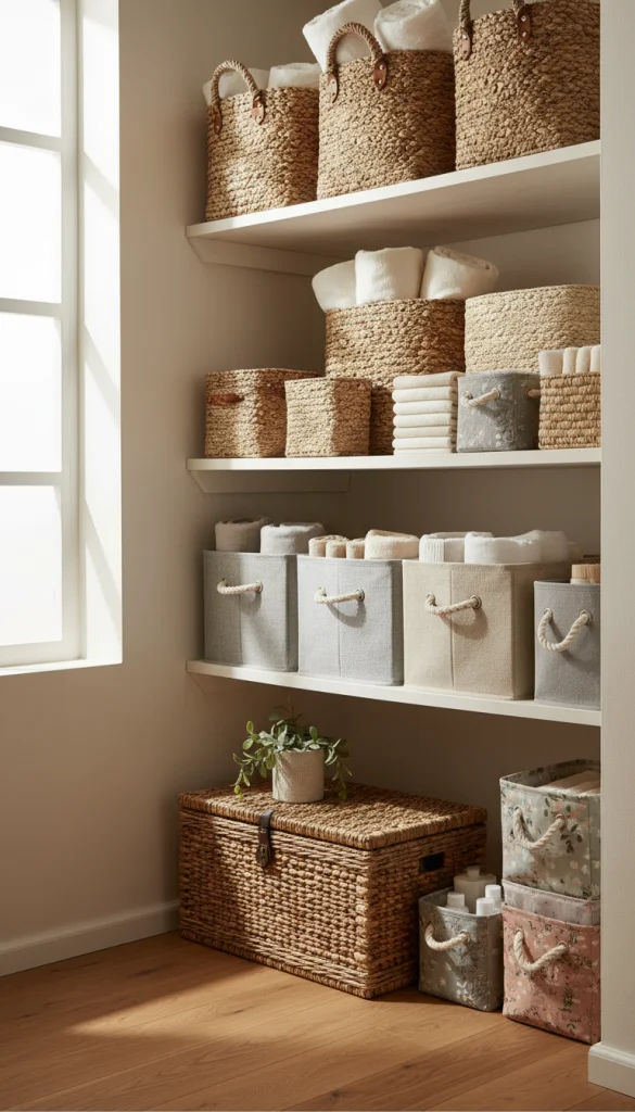 Use Woven and Linen Storage