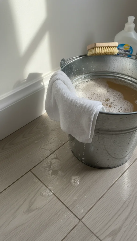 Warm Soapy Water Wipe Down