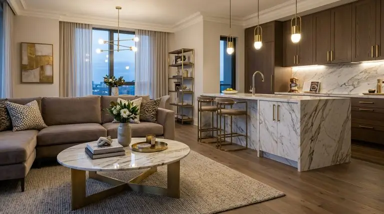 Marble Plus Brass Interior Styling Ideas