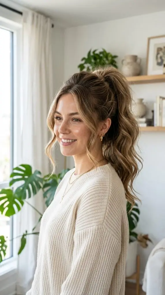 Voluminous Ponytail Styling