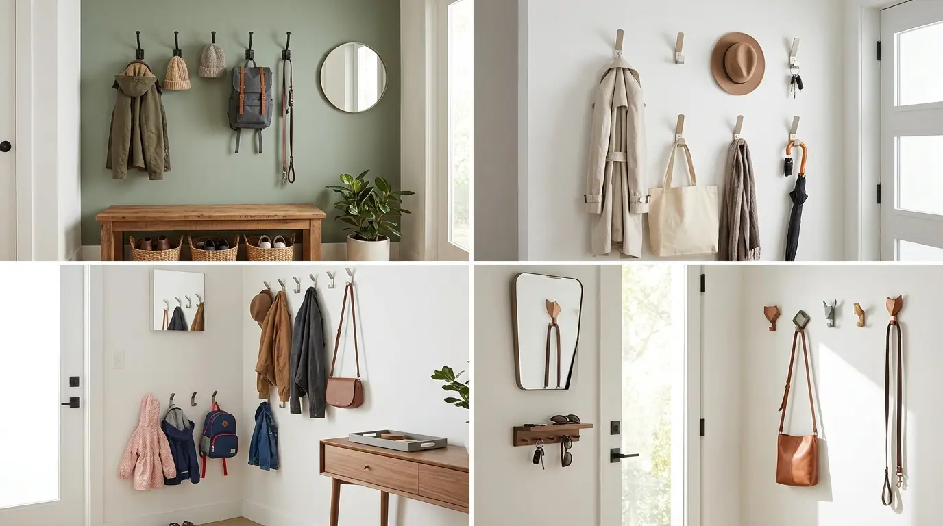 Wall Hook Placement Ideas Near Door