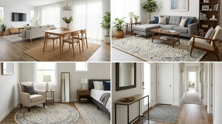 Where to Position Rugs to Define Space Ideas