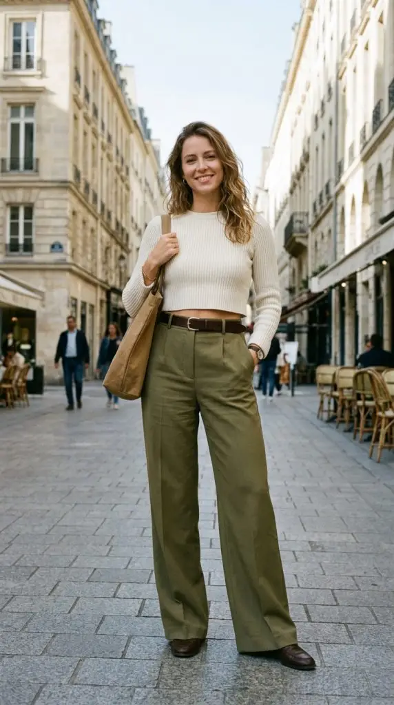 Cropped Top + High-Waisted Pants