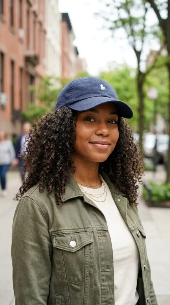 Curly Hair with Cap