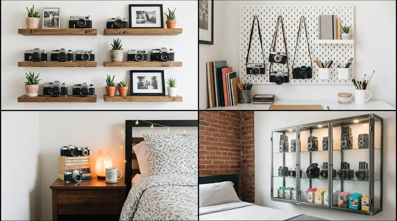 Film Camera Display Ideas for Creative Bedrooms