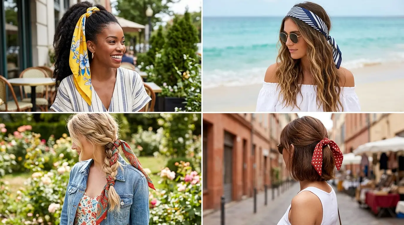 Summer Hair Ideas With Scarf Ties