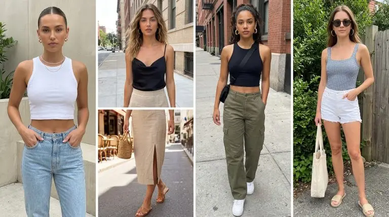 Tiny Tank Outfit Ideas With Gold Hoops